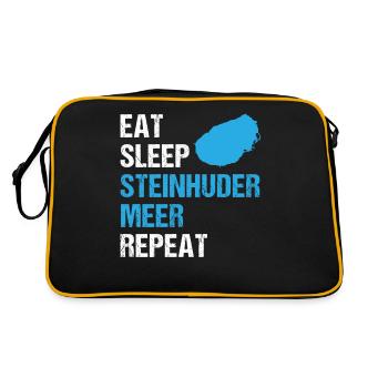 Eat Sleep Steinhuder Meer Repeat - Retro Bag - black/gold - Back