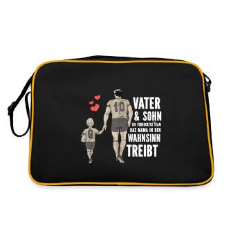 Père et fils : un look de partenaire d’équipe fou - Sac Retro - noir/or - Dos