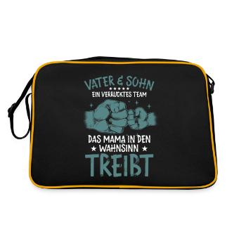 Père et fils : un look de partenaire d’équipe fou - Sac Retro - noir/or - Dos
