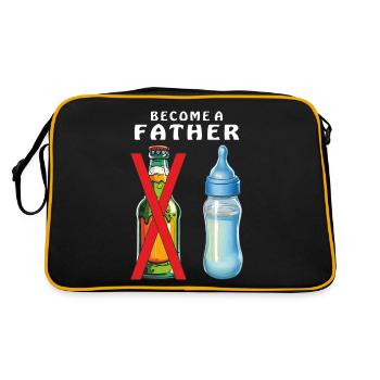 BIBERON DEVENIR PAPA - Sac Retro - noir/or - Dos