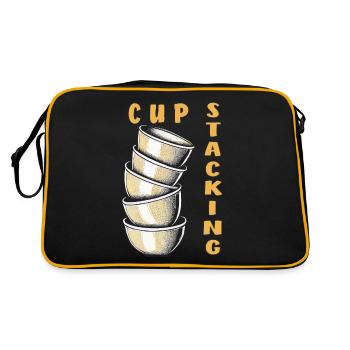 CUP STACKING - Retro Bag - black/gold - Back