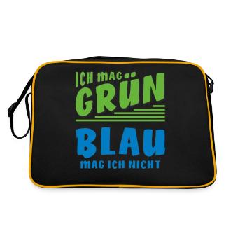 J’AIME LE VERT, JE N’AIME PAS LE BLEU - Sac Retro - noir/or - Dos