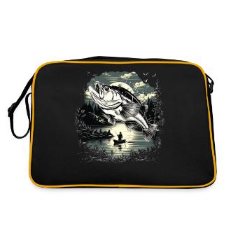 Poisson bar - Sac Retro - noir/or - Dos
