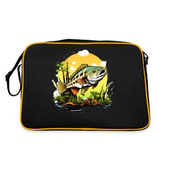 Poisson bar - Sac Retro - noir/or - Dos