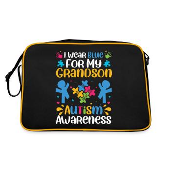 Journée de sensibilisation à l’autisme Cadeau autiste - Sac Retro - noir/or - Dos