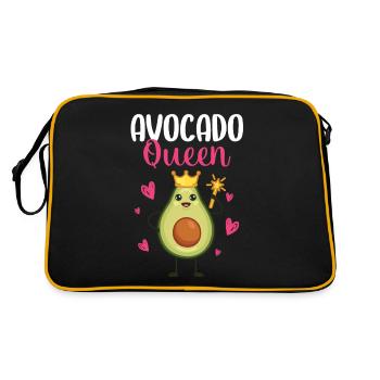 Avocado Guacamole Vegan Gift - Retro Bag - black/gold - Back