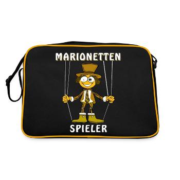 MARIONETTE PLAYERS - Retro Bag - black/gold - Back