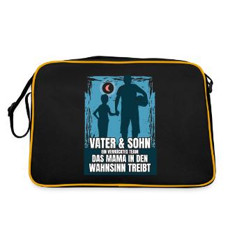 Père et fils, un look de partenaire d’équipe fou - Sac Retro - noir/or - Dos