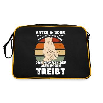 Père et fils, un look de partenaire d’équipe fou - Sac Retro - noir/or - Dos
