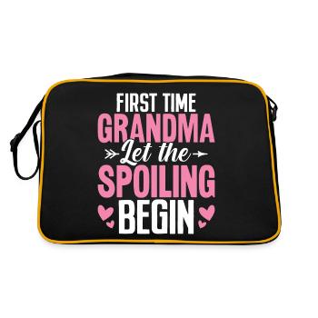 First Time Grandma Let's The Spoiling Begin New - Retro Bag - black/gold - Back