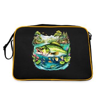 Poisson bar - Sac Retro - noir/or - Dos