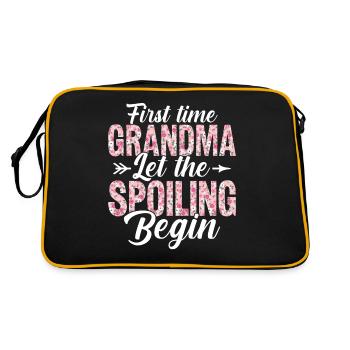 First Time Grandma Let's The Spoiling Begin New - Retro Bag - black/gold - Back