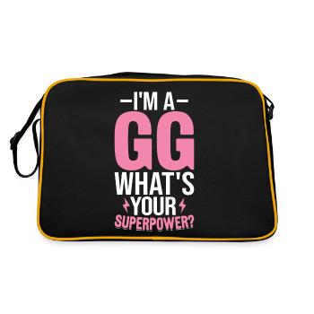 Je suis un GG Quel est votre superpouvoir Drôle Gigi Super - Sac Retro - noir/or - Dos