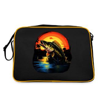 Poisson bar - Sac Retro - noir/or - Dos