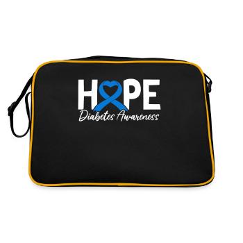 Funny Diabetic Type 1 Diabetes Awareness T1D - Retro Bag - black/gold - Back