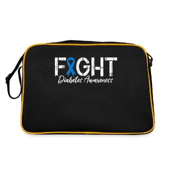 Lutter contre le diabète Sensibilisation au diabète de type 1 Diabète juvénile - Sac Retro - noir/or - Dos