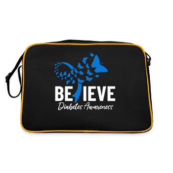 Diabetic Awareness Believe Pancreatic Insulin - Retro Bag - black/gold - Back