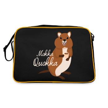 Quokka Café Quokkas - Sac Retro - noir/or - Dos