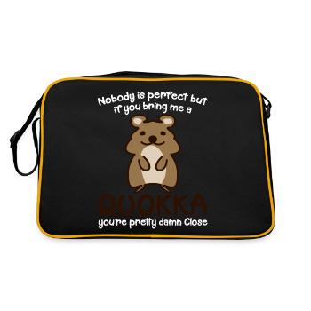 Quokkas Quokka mignon - Sac Retro - noir/or - Dos