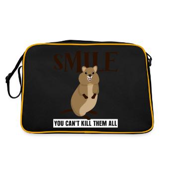 Quokkas Quokka misantrophe - Sac Retro - noir/or - Dos