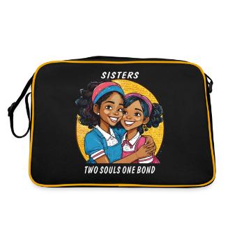 SŒURS DEUX ÂMES UN LIEN - Sac Retro - noir/or - Dos