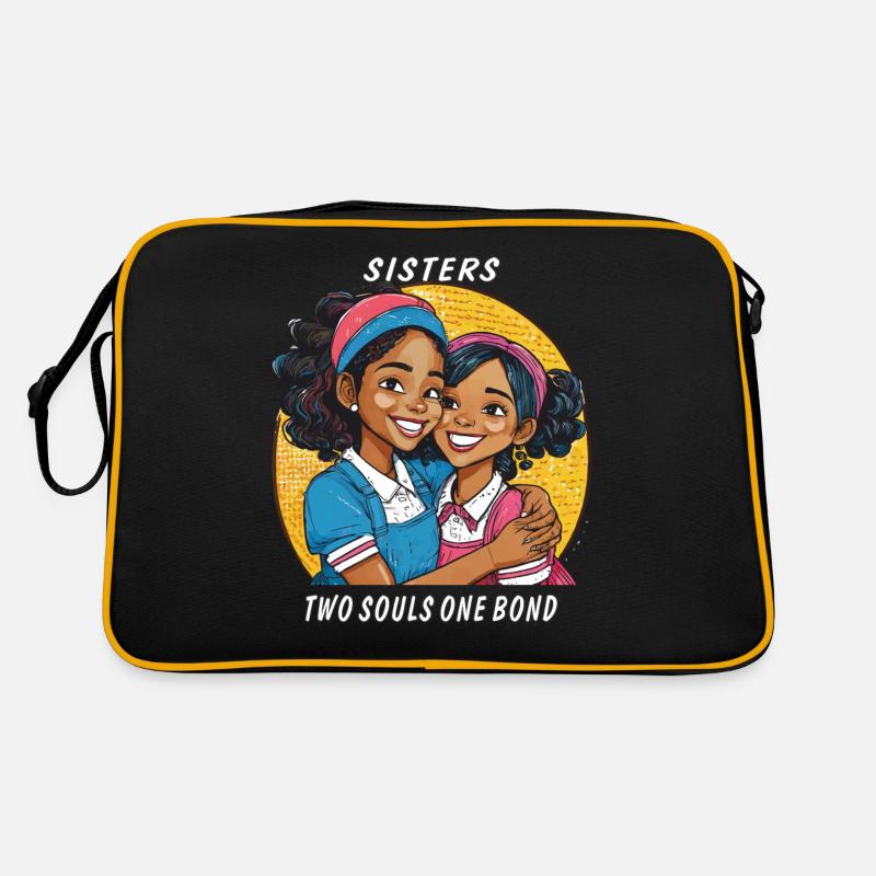 SISTERS TWO SOULS ONE BOND Retro Tasche