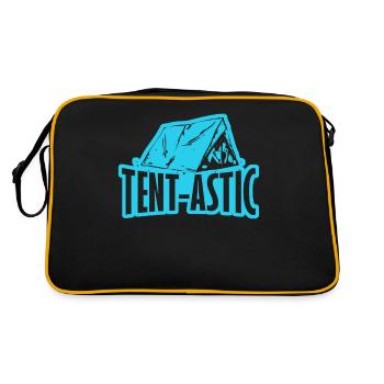 Camping Hiking Outdoor Tent - Retro Tasche - Schwarz/Gold - Hinten