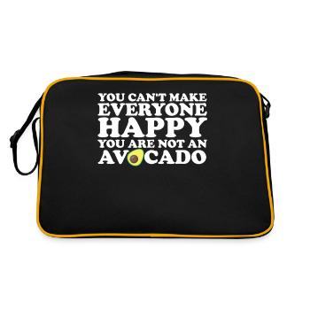 Avocado Guacamole Vegan Gift - Retro Bag - black/gold - Back