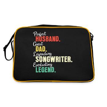Papa auteur-compositeur - Sac Retro - noir/or - Dos