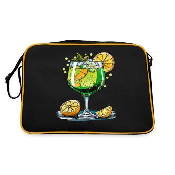 DRINK MIX GREEN - Retro Bag - black/gold - Back