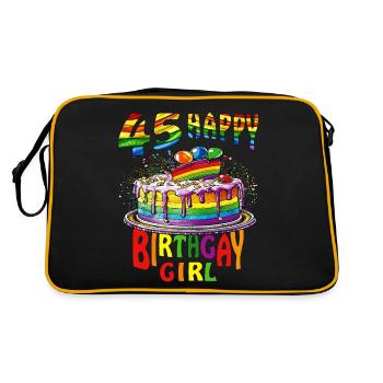PITE 45 HAPPY BIRTHGAY FILLE - Sac Retro - noir/or - Dos