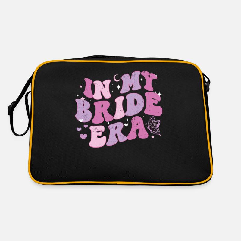 Junggesellin - Retro Tasche - Schwarz/Gold