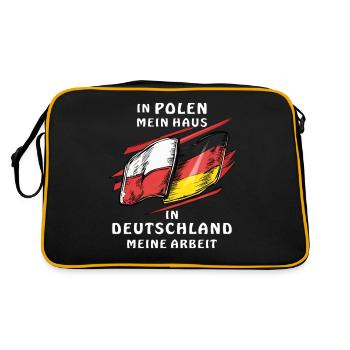 MAISON DE POLOGNE ALLEMAGNE TRAVAIL - Sac Retro - noir/or - Dos