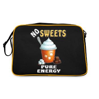 SUGAR NO SWEETS PURE ENERGY - Retro Bag - black/gold - Back