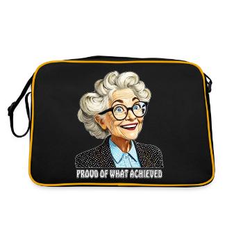 UNE FEMME ÂGÉE FIÈRE DE CE QUI A ACCOMPLI - Sac Retro - noir/or - Dos