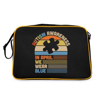 Journée de sensibilisation à l’autisme Cadeau autiste - Sac Retro - noir/or - Dos