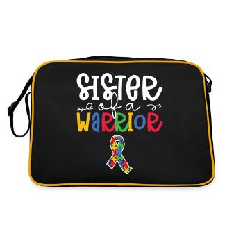 Journée de sensibilisation à l’autisme Cadeau autiste - Sac Retro - noir/or - Dos