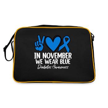 En novembre, nous portons du pancréas bleu inutile - Sac Retro - noir/or - Dos