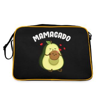 Avocado Guacamole Vegan Gift - Retro Bag - black/gold - Back