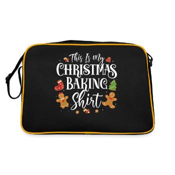 Baker Bakery Bakery Baking Gift - Retro Bag - black/gold - Back