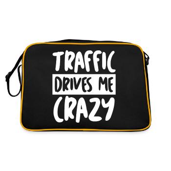 Cars Traffic Rush Hour Commuting Driver - Retro Bag - black/gold - Back
