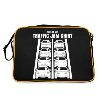 Rush Hour Traffic Cars Driver Commuting - Retro Bag - black/gold - Back