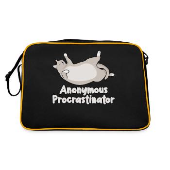 Chats Procrastinateurs Procrastiner Chats - Sac Retro - noir/or - Dos