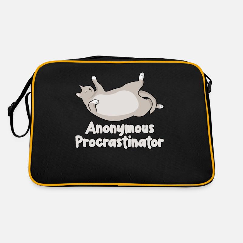 Cat Procrastinators Procrastinating Cats Retro Tasche