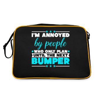 Traffic Rush Hour Driver Commuting - Retro Bag - black/gold - Back