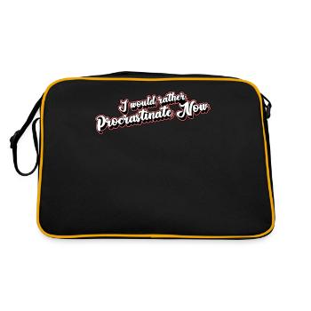 Procrastination des étudiants Procrastinateurs - Sac Retro - noir/or - Dos