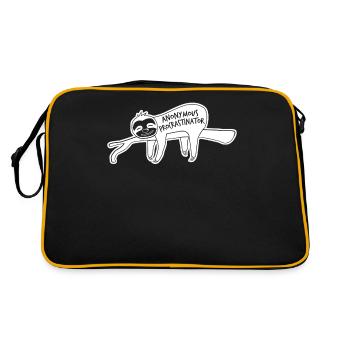 Paresseux Procrastiner Procrastinateurs - Sac Retro - noir/or - Dos
