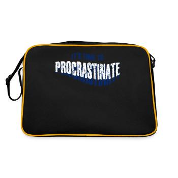 Procrastination Procrastinating - Sac Retro - noir/or - Dos