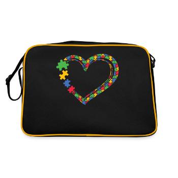 Journée de sensibilisation à l’autisme Cadeau autiste - Sac Retro - noir/or - Dos