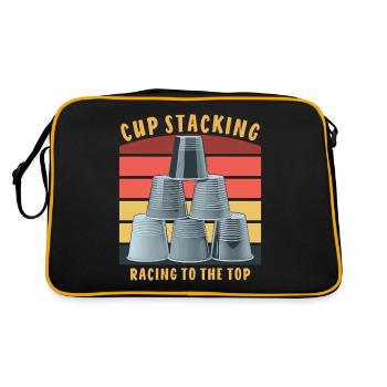 CUP STACKING RACING TO THE TOP - Retro Bag - black/gold - Back